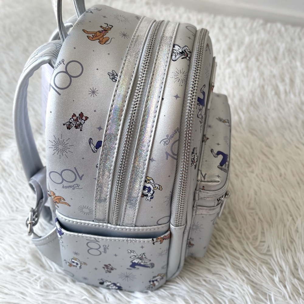 2pc NWT Disney 100 Celebration Mickey & Friends Loungefly Mini Backpack retired - Picture 12 of 12